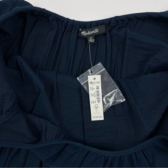NWT Madewell Sophia open back mini dress deep indigo blue - Picture 11 of 16